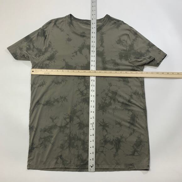 Lululemon Shirt Mens L Large Taupe Tie Dye The Fundamental Short Sleeve Training - Picture 5 of 9